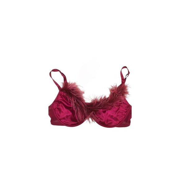 ✨Cacique Feather Embellished Hot Pink Sz 40C Bra✨ - Picture 3 of 7